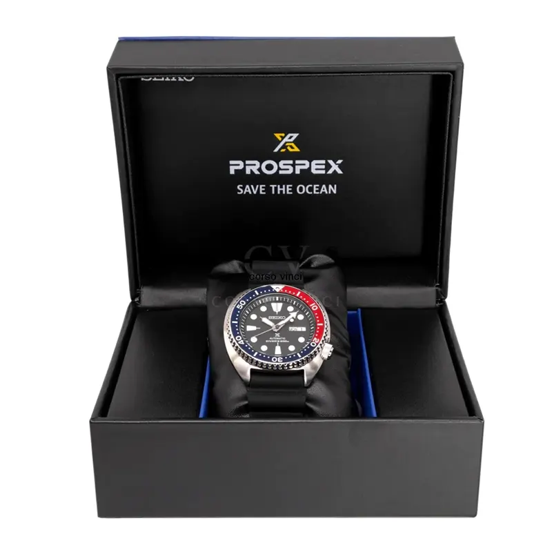 Seiko Prospex Turtle Automatic Pepsi Bezel Men's Watch- SRPE95K1